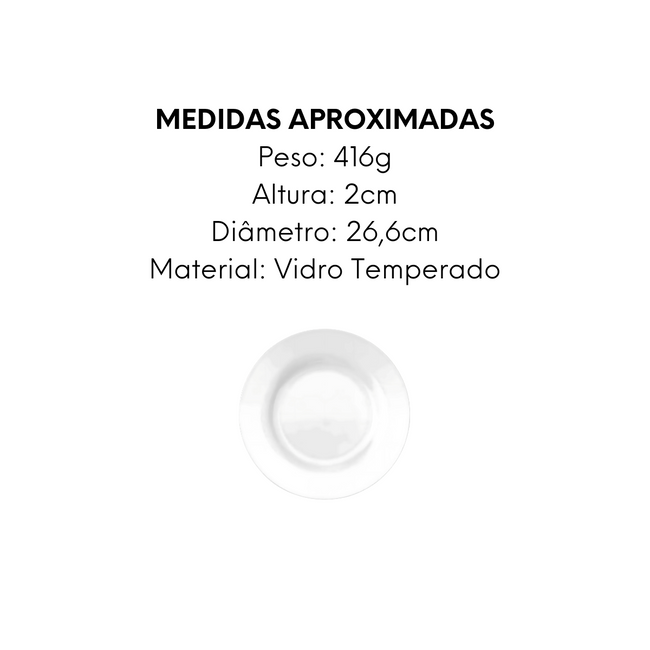 Prato Raso Tropical de Vidro Temperado Main Image