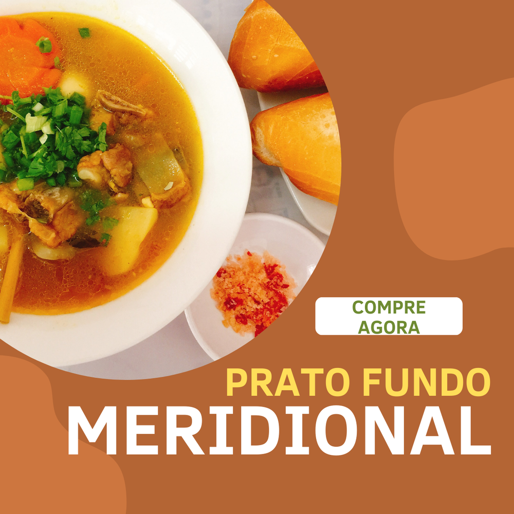 Prato Fundo de Vidro Temperado Meridional - A Gourmet