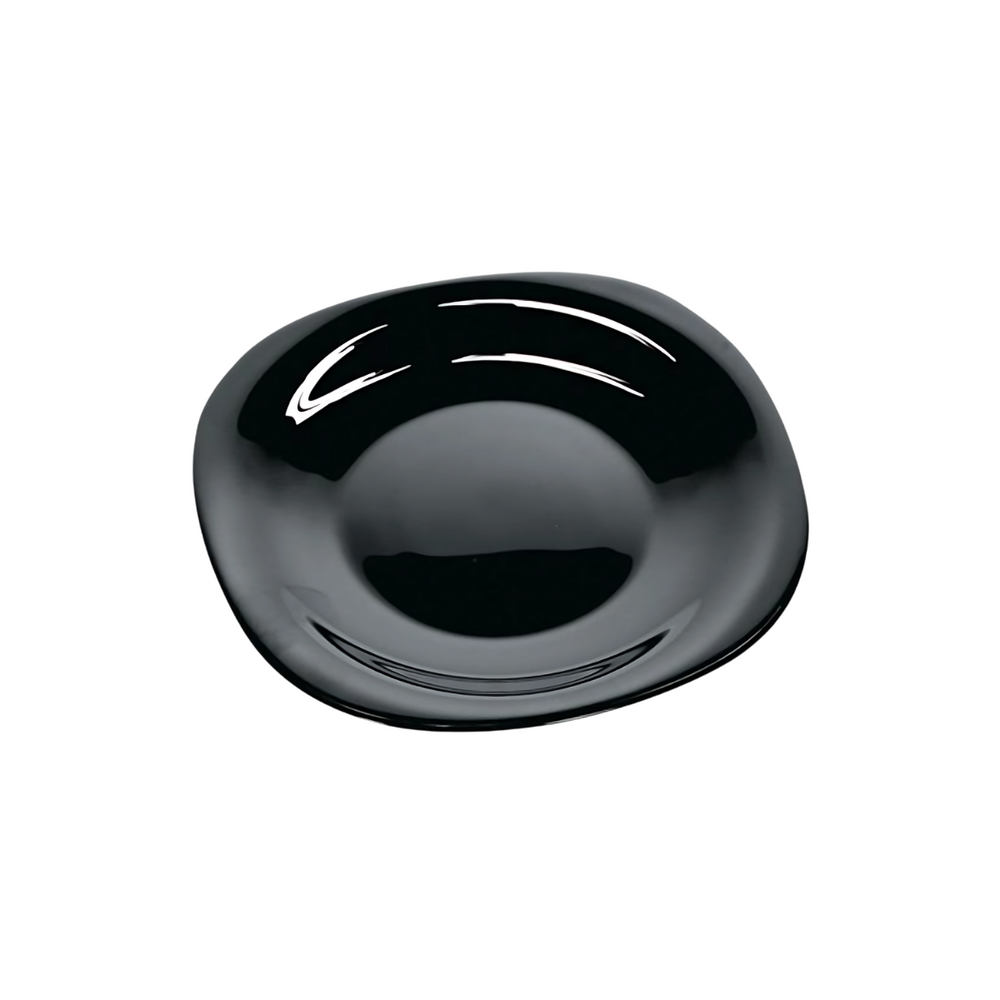 Prato Raso Quadrado Preto Oasis de Vidro Temperado - A Gourmet