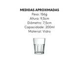 Copo Vidro Jade 200ml - A Gourmet