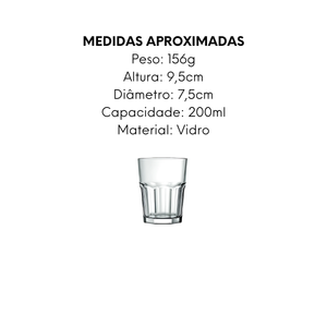Copo Vidro Jade 200ml - A Gourmet