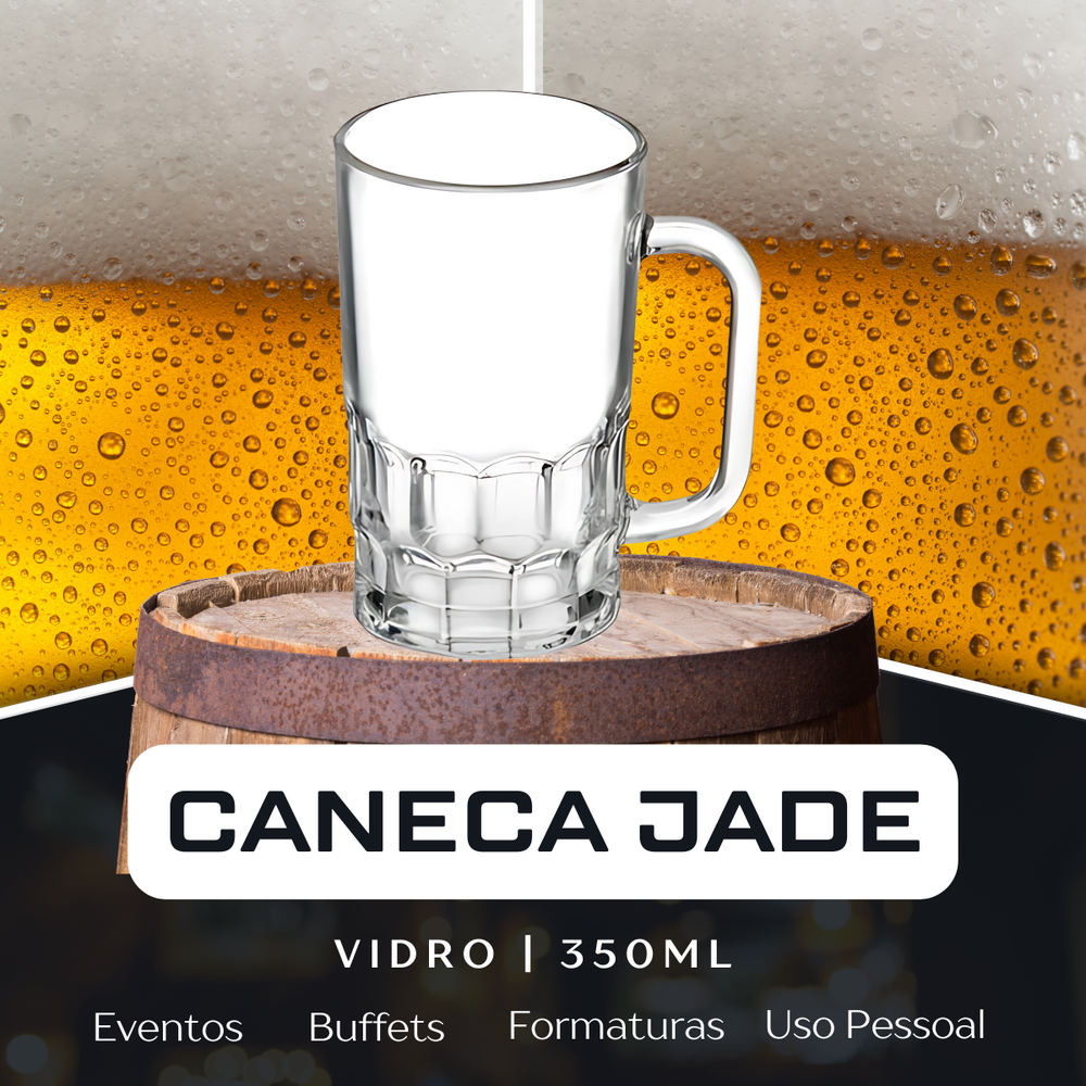 Caneca Jade 350ml de Vidro - A Gourmet