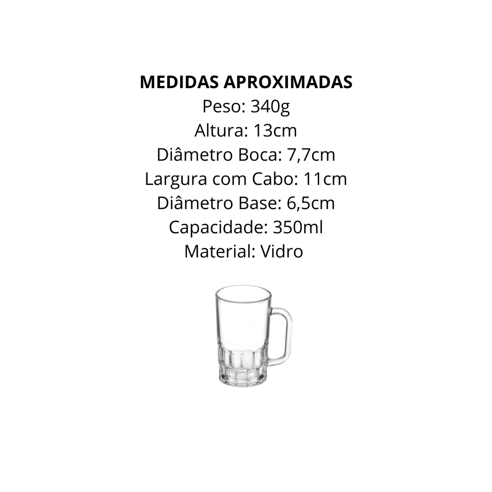 Caneca Jade 350ml de Vidro - A Gourmet
