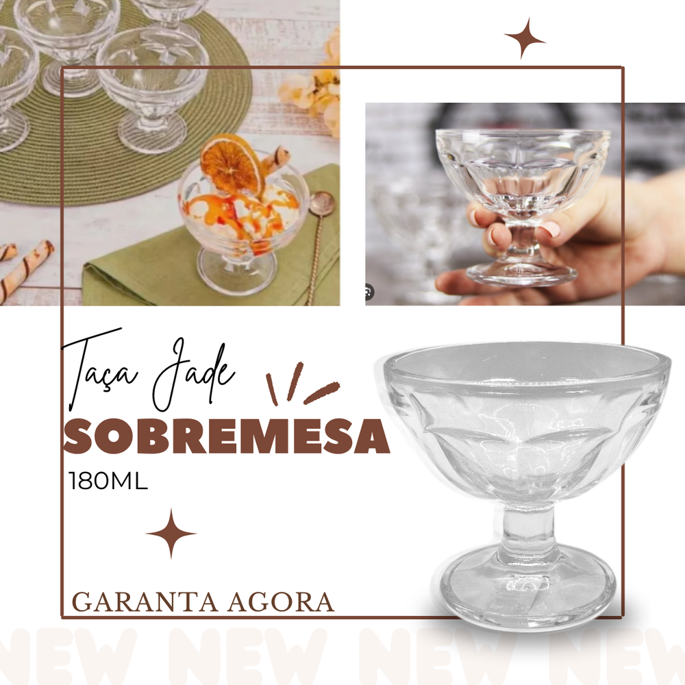 Taça Jade Sobremesa 180ml Vidro - A Gourmet