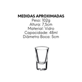Copo Dose Shot Safira 50ml de Vidro - A Gourmet