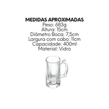 Caneca de Vidro Chopp 400ml - A Gourmet