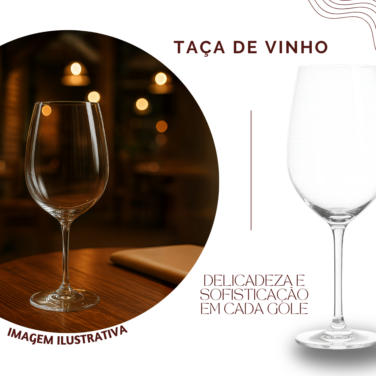 Taça Vinho Vidro Titanio Zurique 530ml
