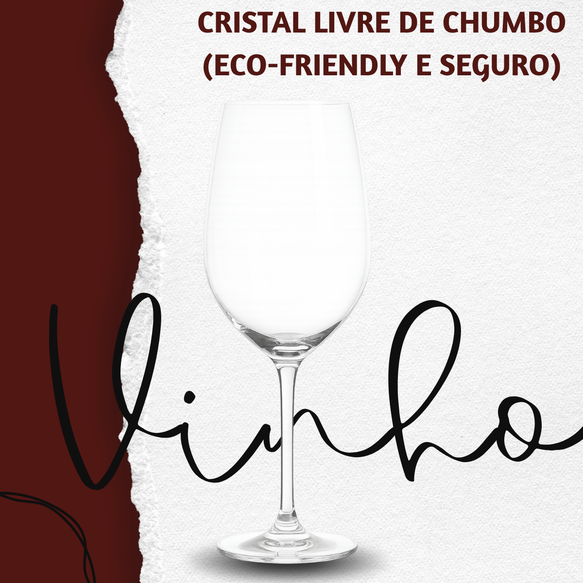 Taça Vinho Vidro Titanio Zurique 530ml