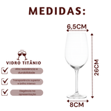 Taça Vinho Vidro Titanio Zurique 530ml
