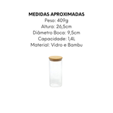Pote C/ Tampa Bambu 1,4L - A Gourmet