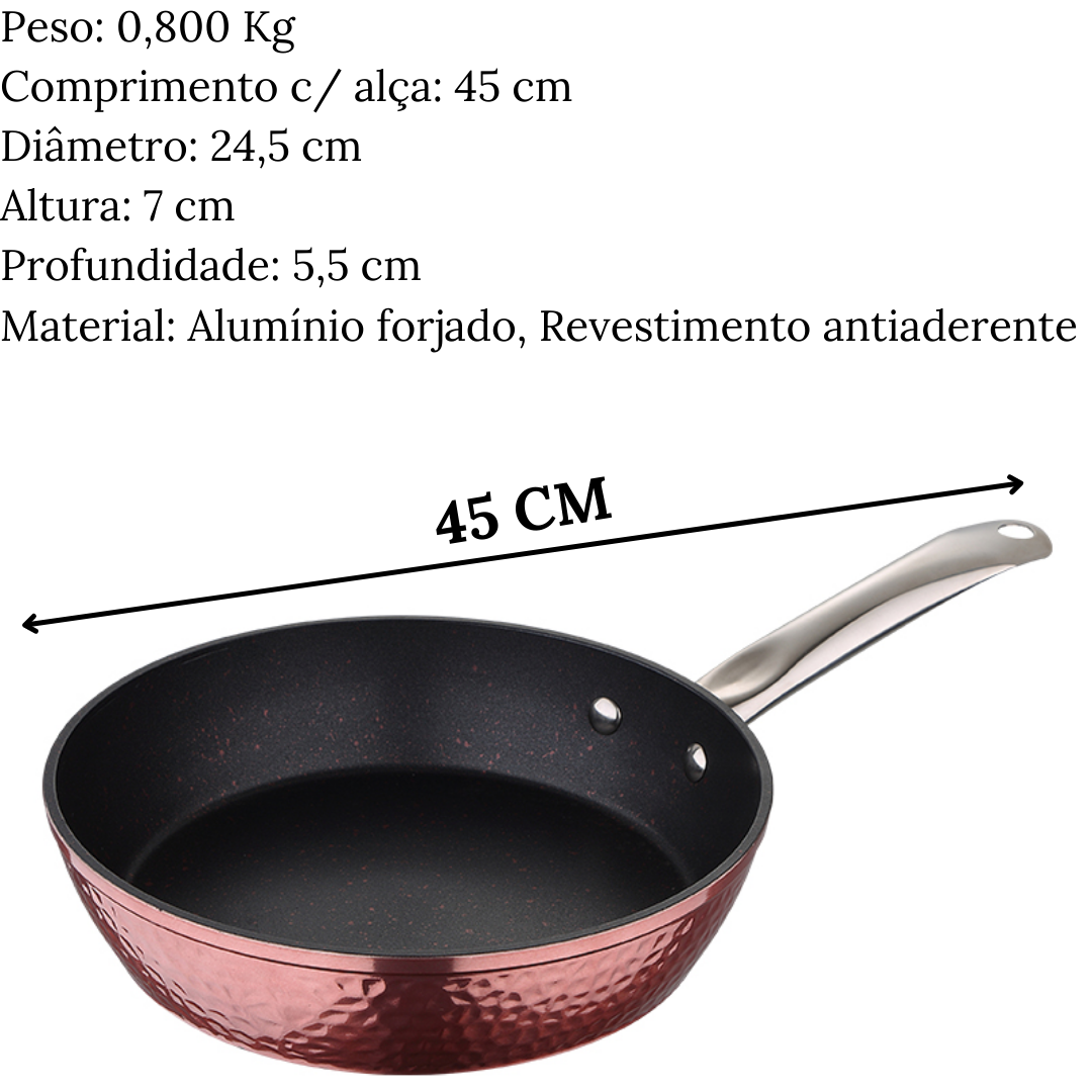 Frigideira Saphire Rose Aluminio Forjado Glob Imports