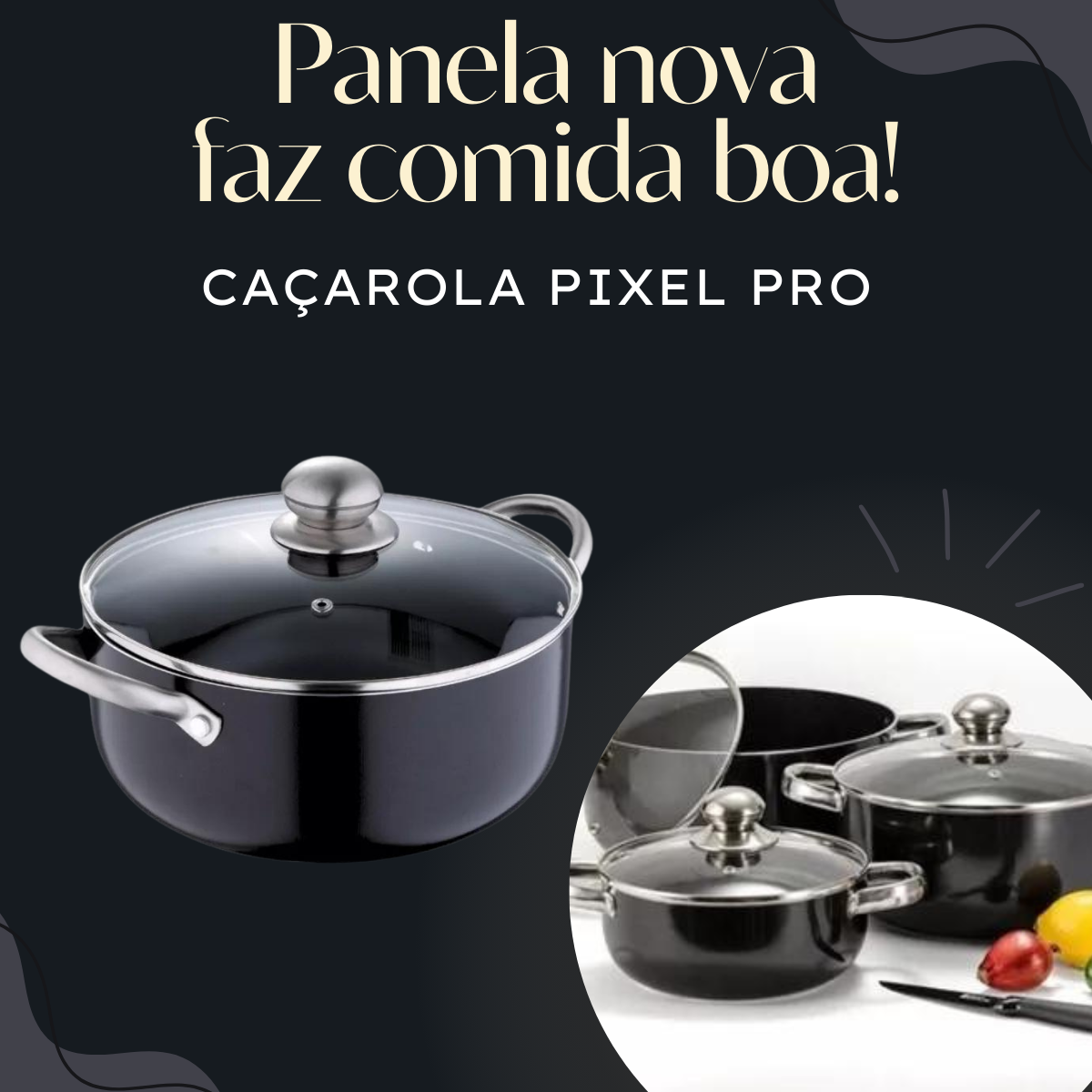 Caçarola Pixel Pro Indução 2,5L - A Gourmet