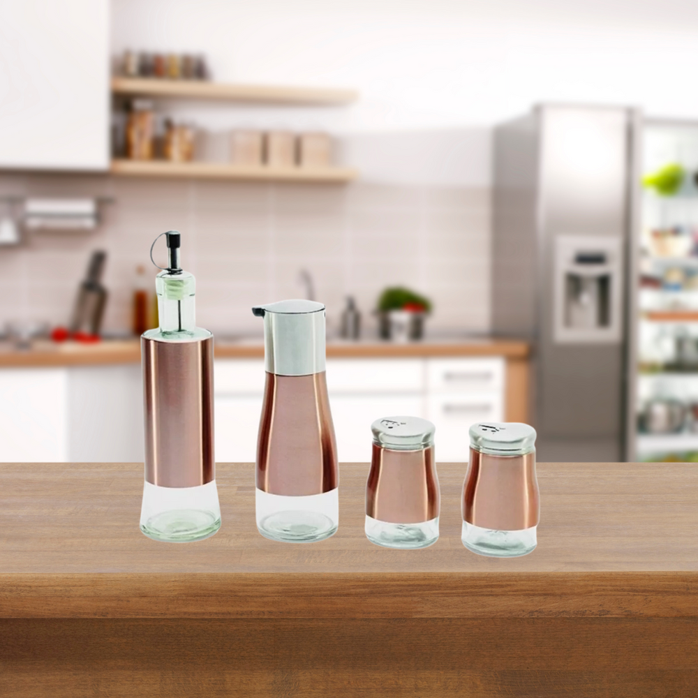 Galheteiro em Aço Inox 4Peças Etilux