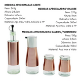 Galheteiro em Aço Inox 4Peças Etilux