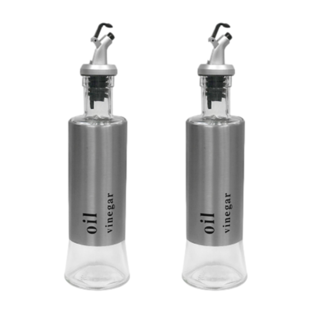 Galheteiro Diamond 300ml de Vidro e Aço Inox Hauskraft