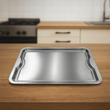 Bandeja inox Retangular 43cm