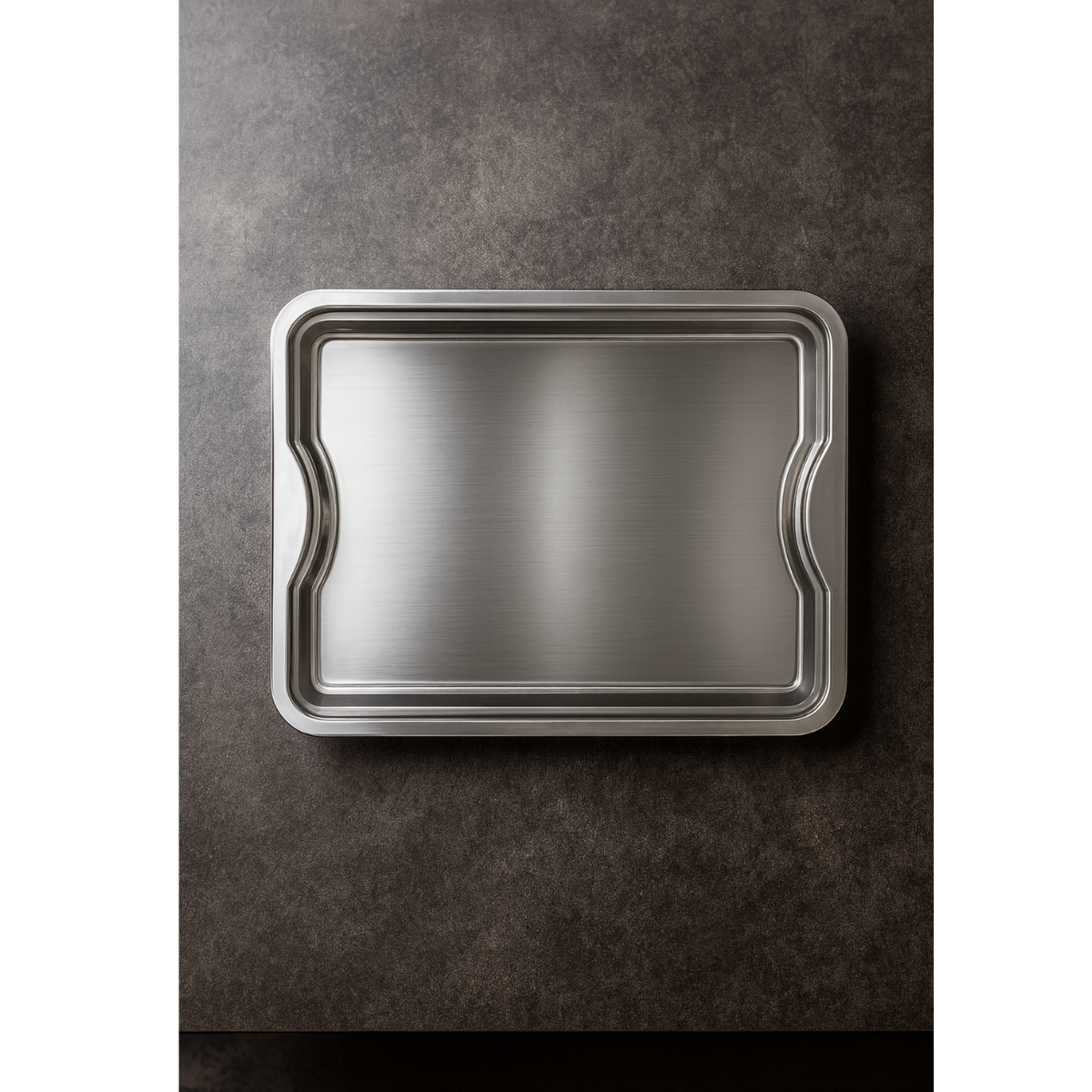 Bandeja inox Retangular 43cm