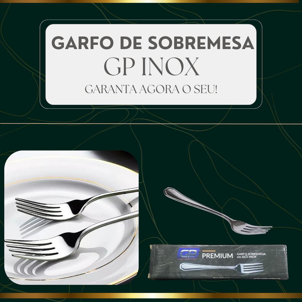 Garfo de Sobremesa em Aço Inox GP - A Gourmet