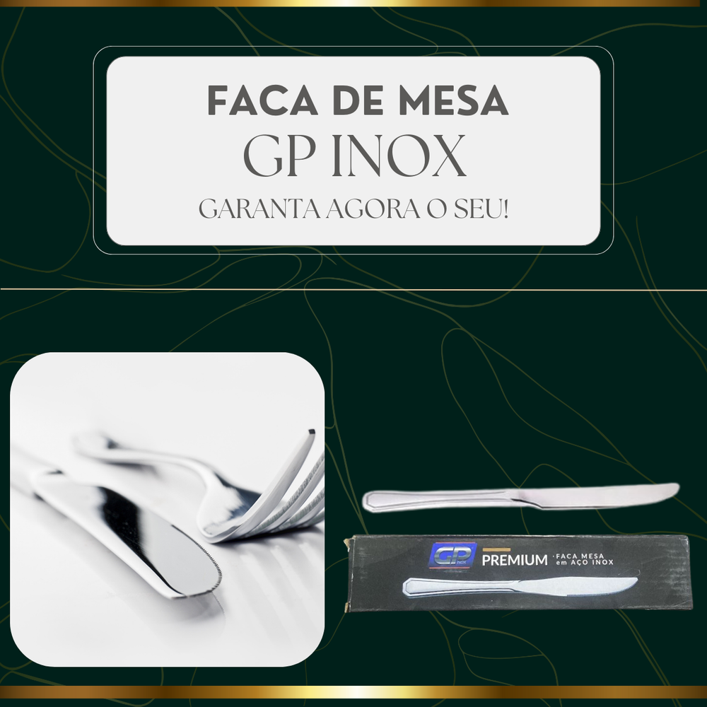 Faca de Mesa GP em Aço inox - A Gourmet