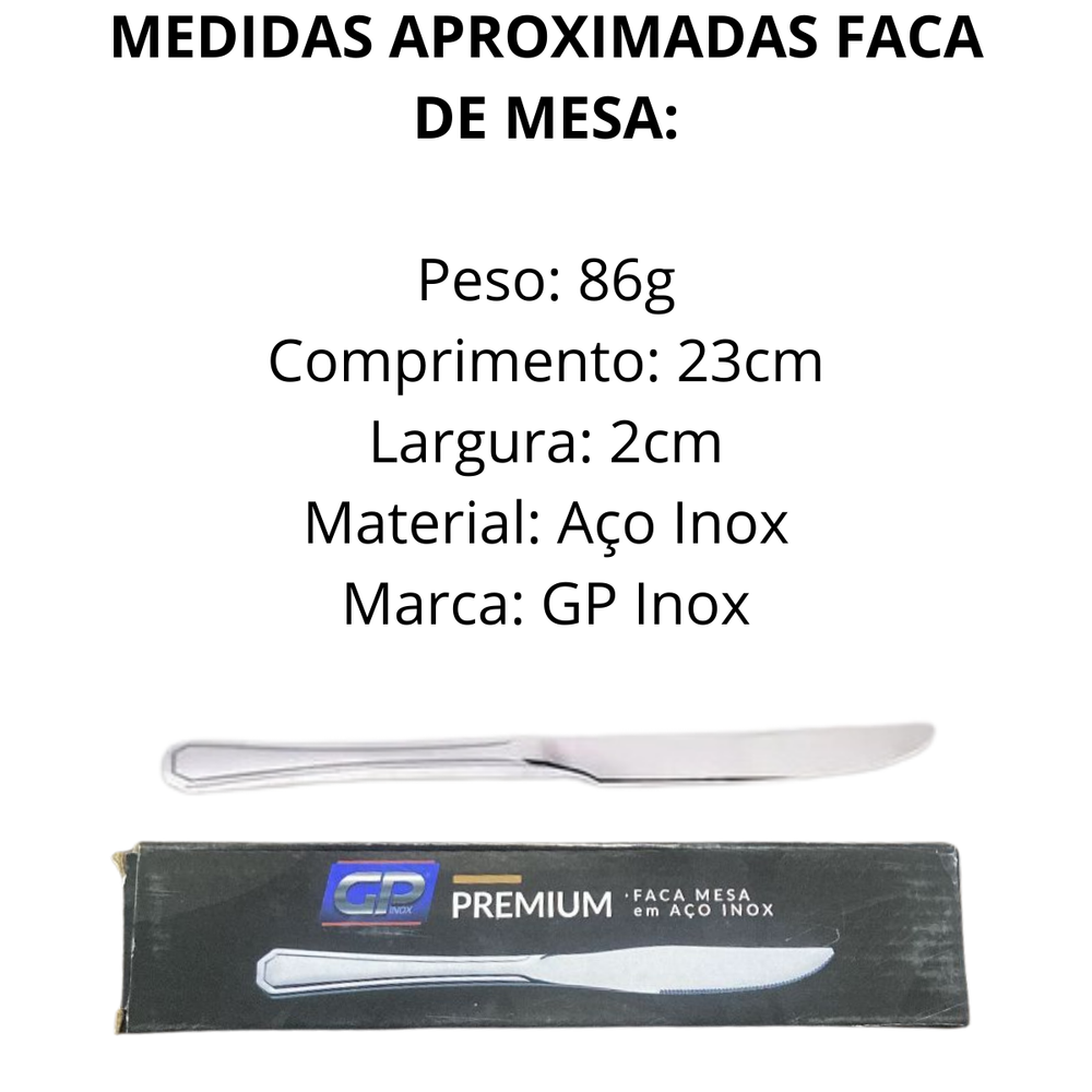 Faca de Mesa GP em Aço inox - A Gourmet