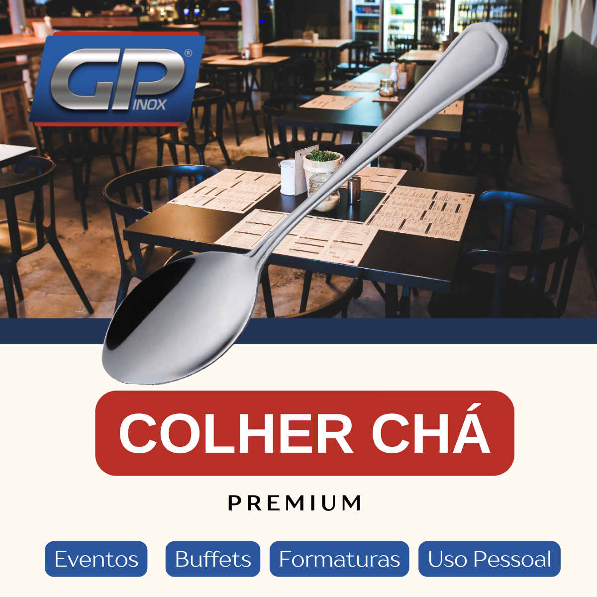 Colher de Chá Premium de Aço Inox - A Gourmet