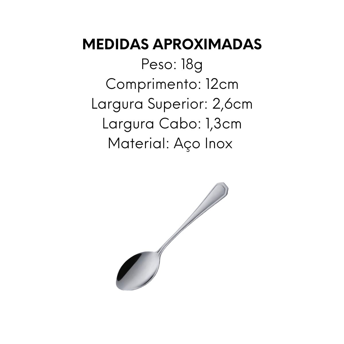 Colher de Café Premium de Aço Inox - A Gourmet