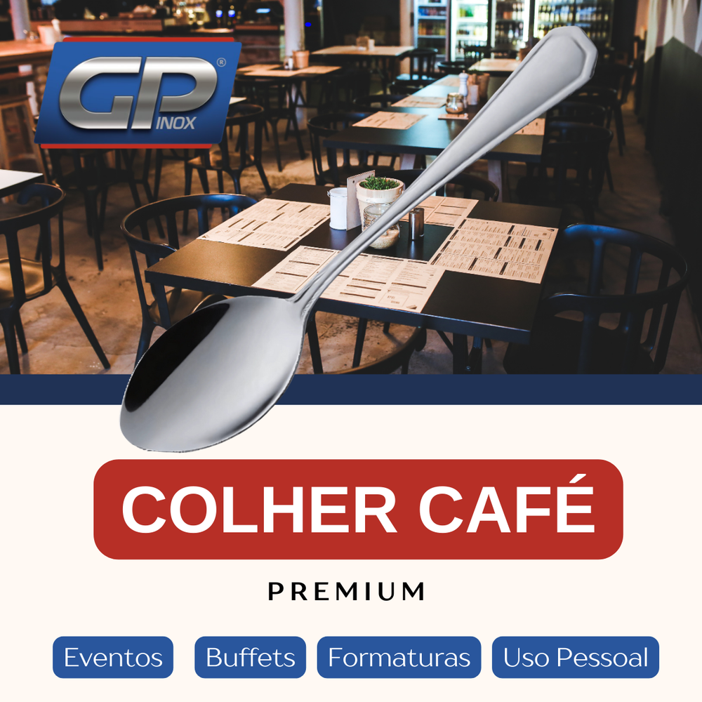 Colher de Café Premium de Aço Inox - A Gourmet