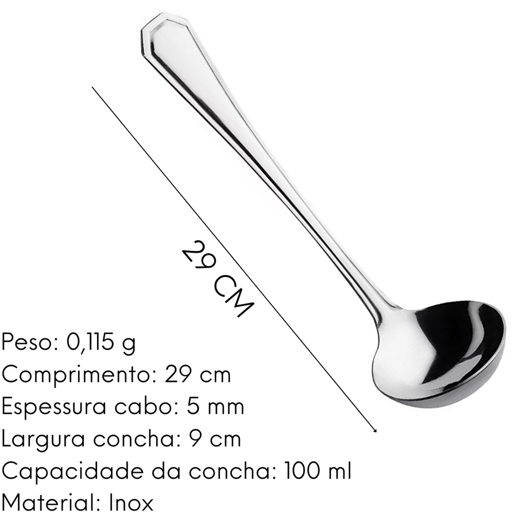 Concha de Aço Inox Premium 100ml GP
