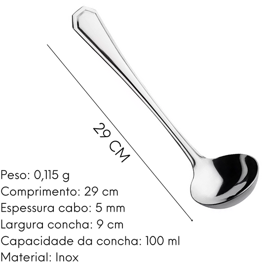 Concha de Aço Inox Premium 100ml