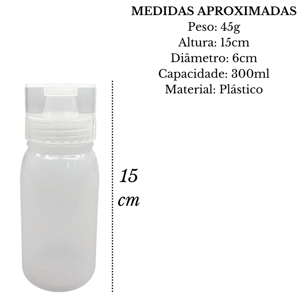 Bisnaga Com Bico 5 Furos Transparente 300ml GP