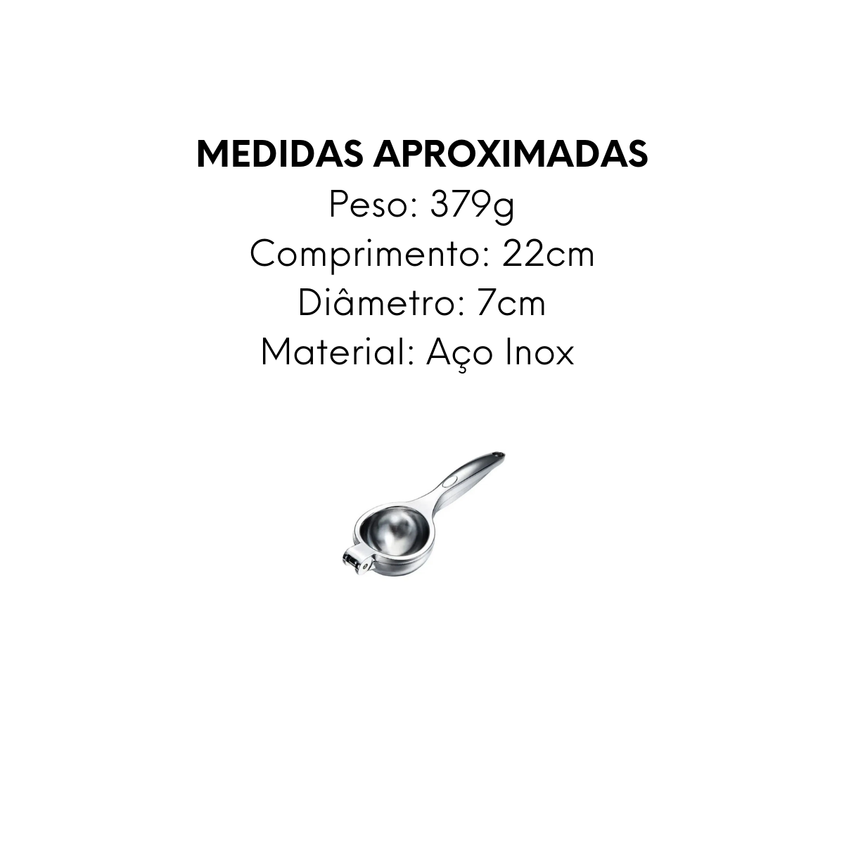 Espremedor de Limão em Aço inox - A Gourmet