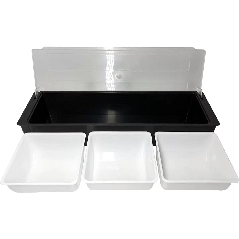 Porta Condimentos Com 3 Divisória e Tampa GP