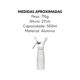 Garrafa Chantilly Com 3 Bicos 500ml - A Gourmet