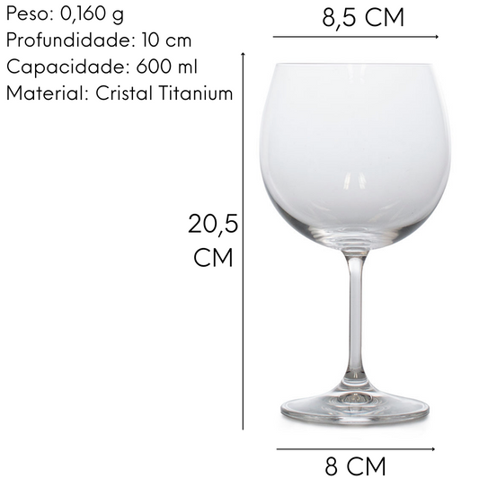 Taça Gastro Bohemia Cristal 600ml Vidro