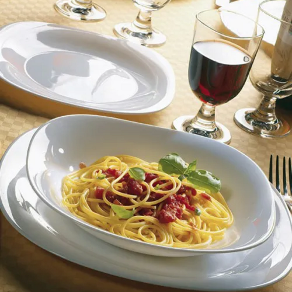 Prato Sobremesa Parma de Vidro Opalino Day Home