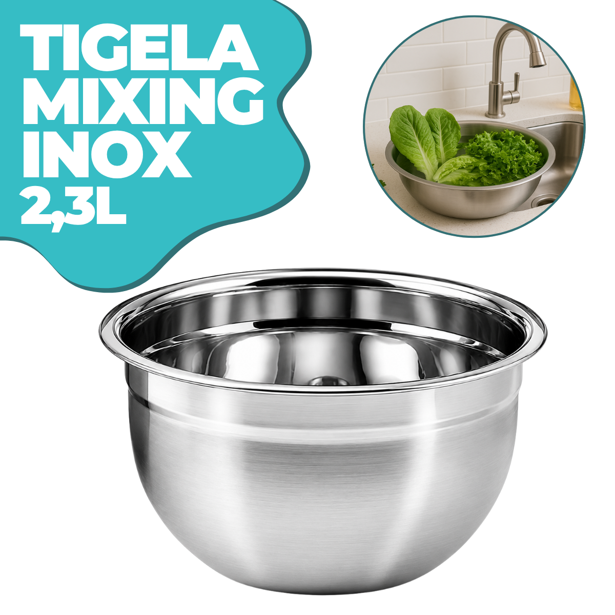 Tigela Bowl Cumbuca Saladeira Aço Inox
