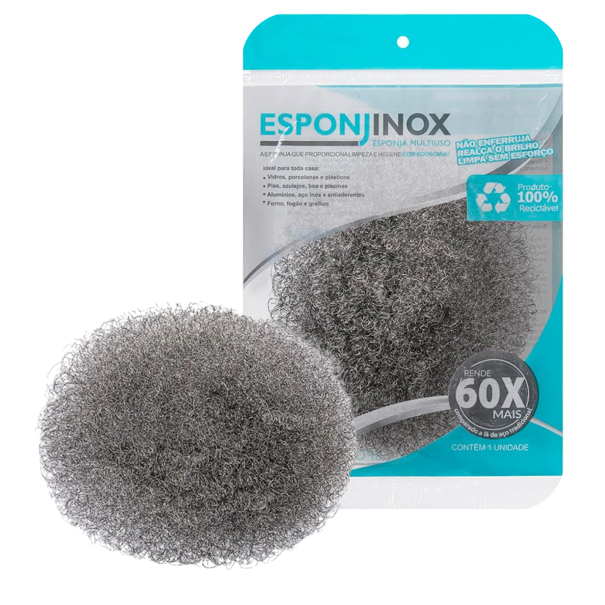 Esponja Multiuso Aço Inox