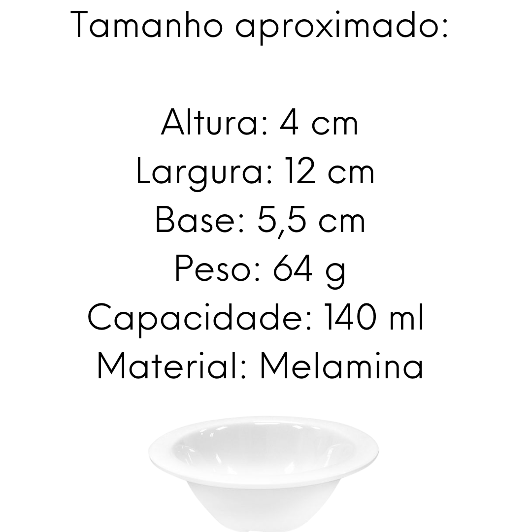 Tigela Melamina Redonda 12 cm Gourmet Mix