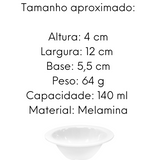 Tigela Melamina Redonda 12 cm Gourmet Mix