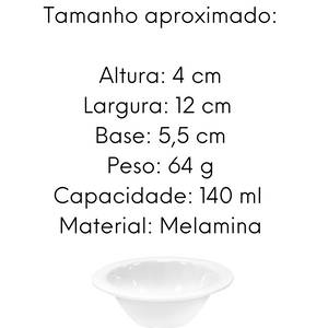 Tigela Melamina Redonda 12 cm Gourmet Mix