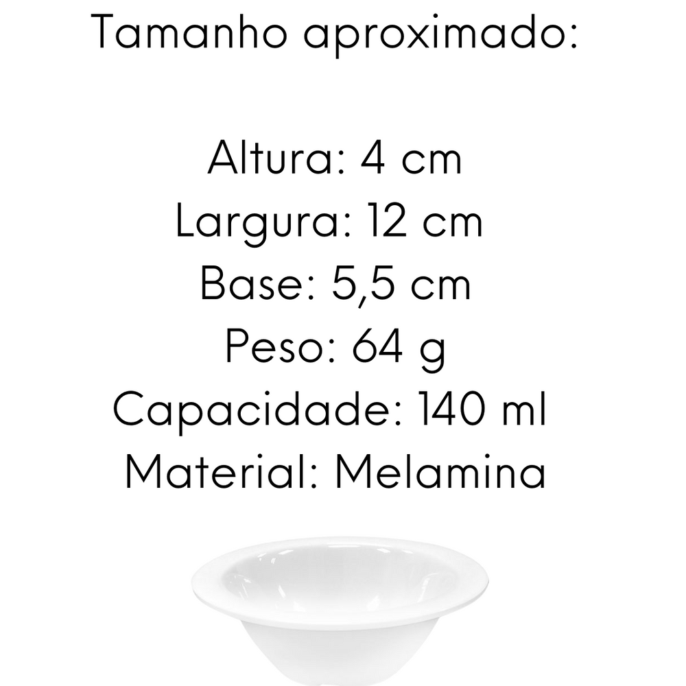 Tigela Melamina Redonda 12 cm Gourmet Mix