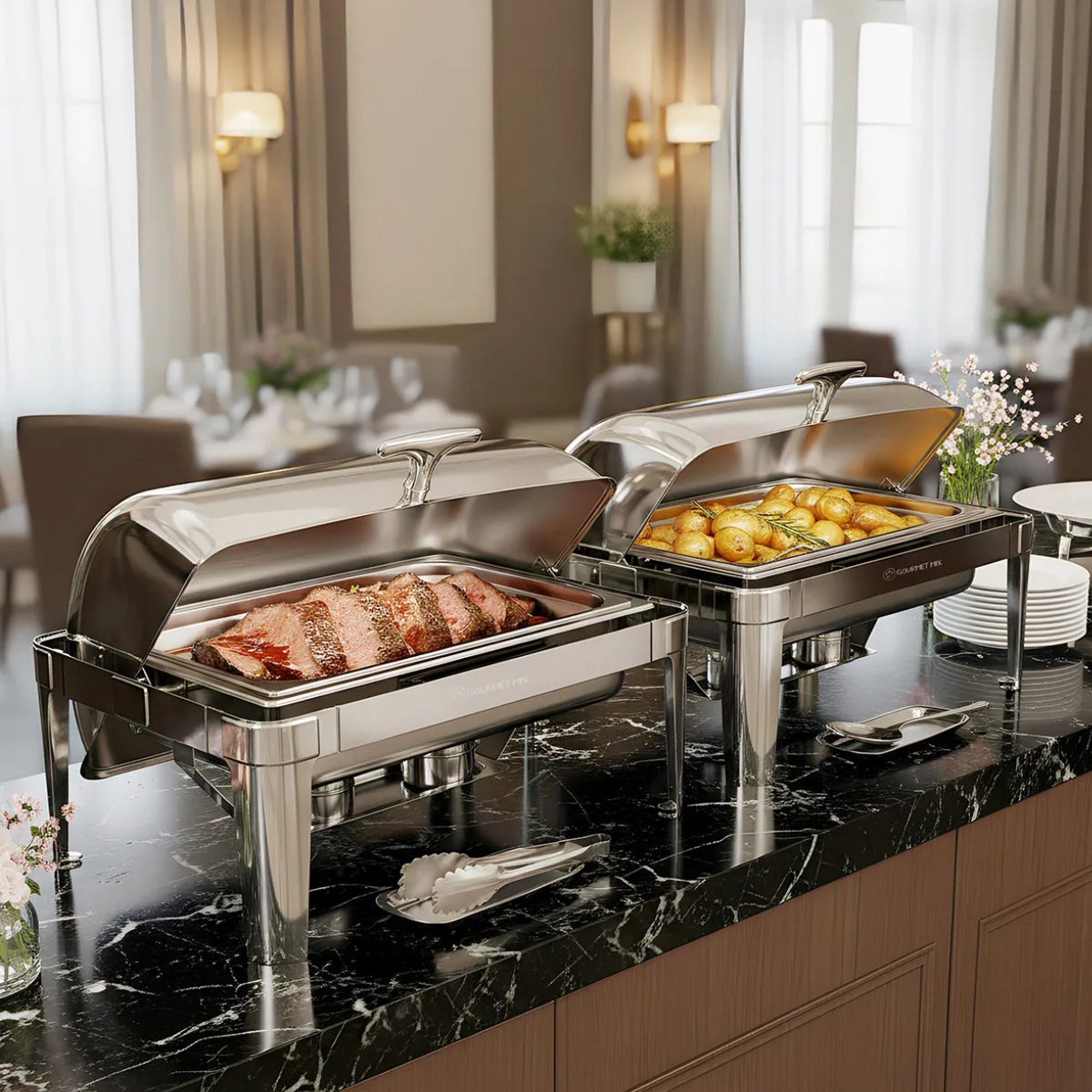Rechaud Basculante Retangular Buffet