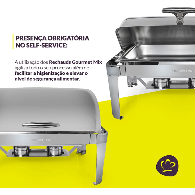 Rechaud Basculante Retangular Buffet Main Image