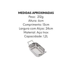Mini Travessa em Aço Inox de 17cm - A Gourmet