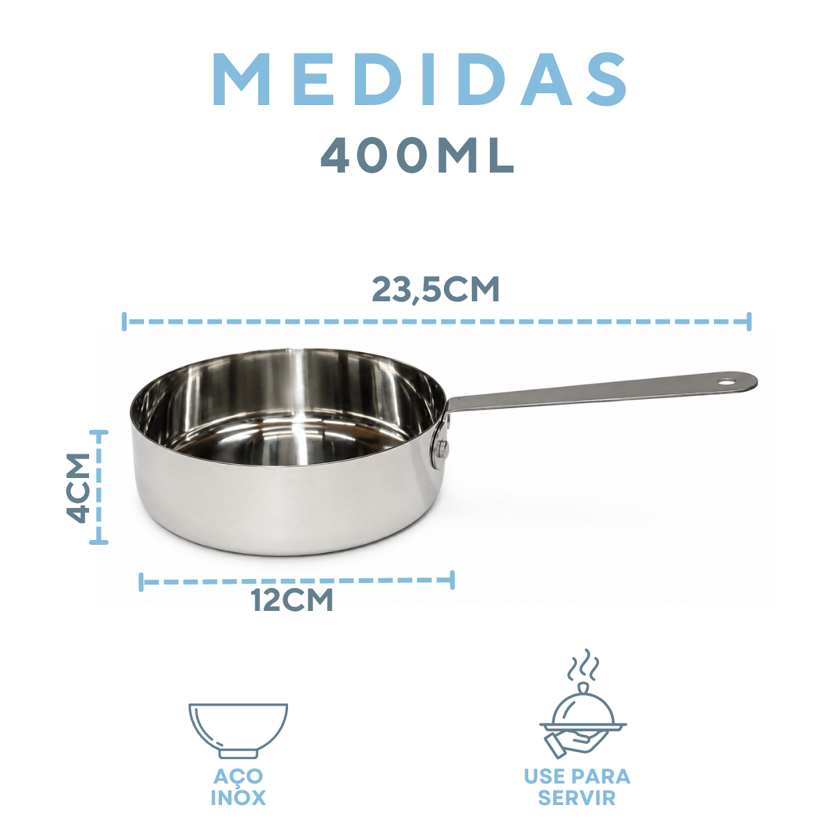 Mini Panela Servir Aço Inox