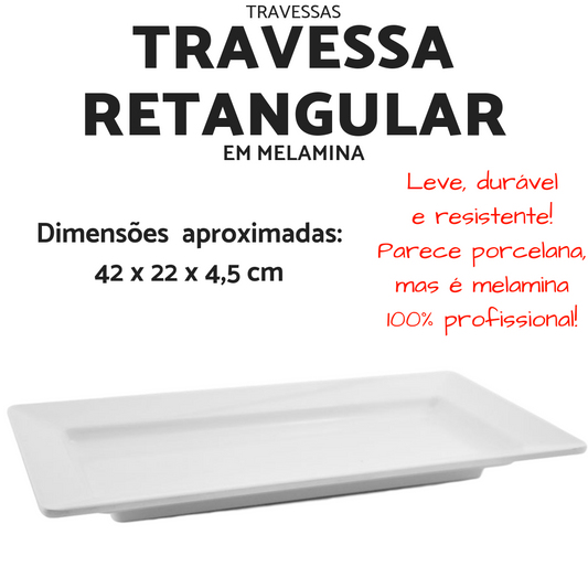 Travessa de Melamina 42cm Branca