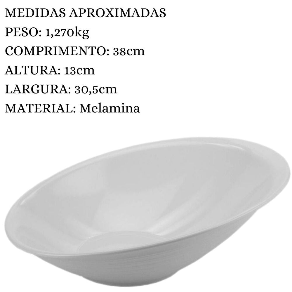 Saladeira Curvada Melamina 1L Gourmet Mix