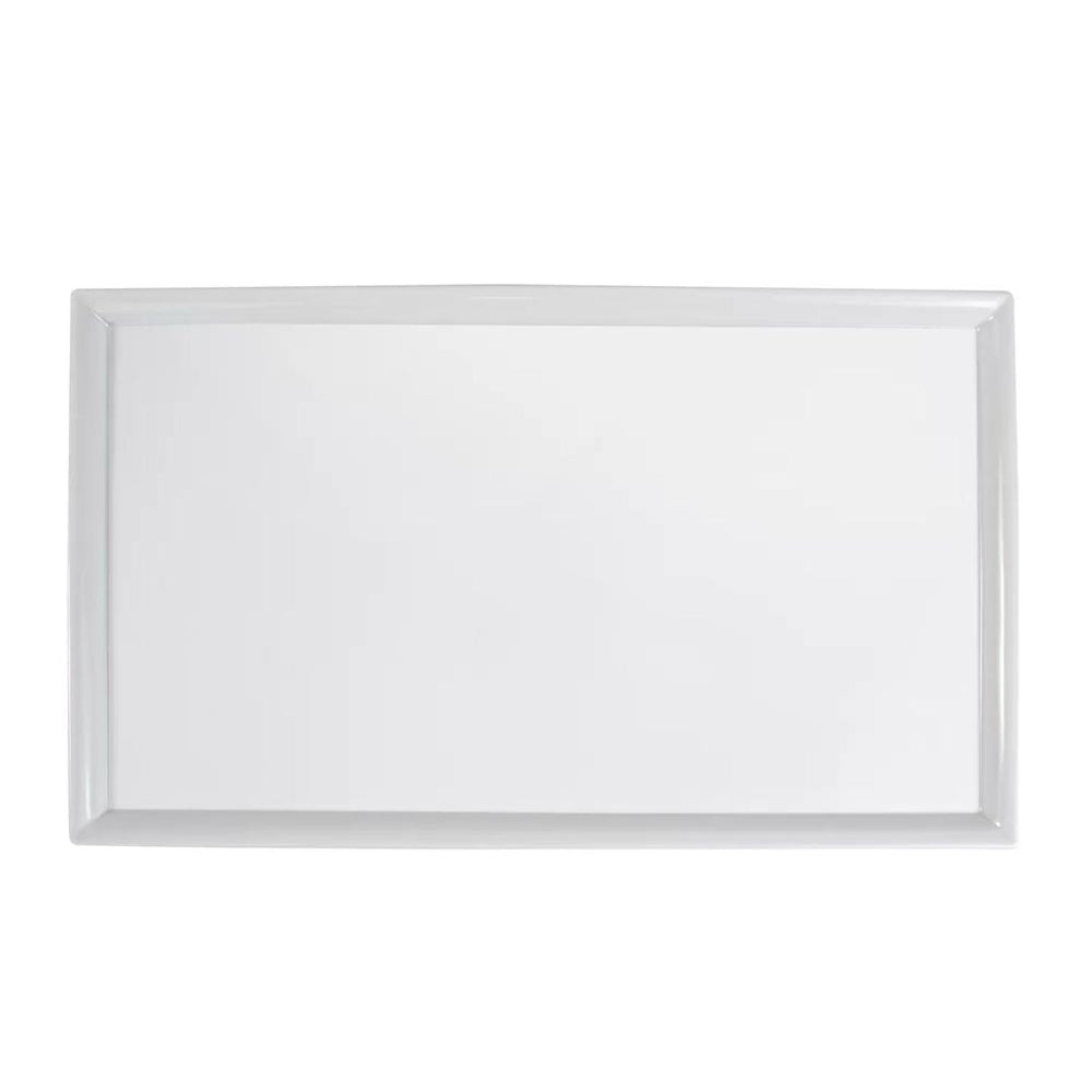 Bandeja Retangular em Melamina Branco 42cm Gourmet Mix