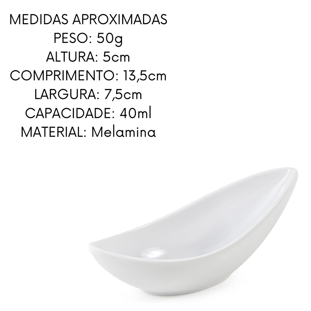 Molheira Melamina Oval Finger Food Gourmet Mix