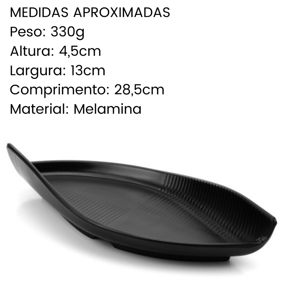 Travessa Sushi melamina black Gourmet Mix